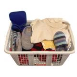 Laundry Basket of Assorted Items