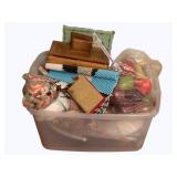 Tote of Assorted Decor & More