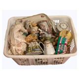 Basket of Assorted Figures/Decor & More