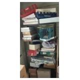 Lot of Assorted Items w/ Metal Shelf