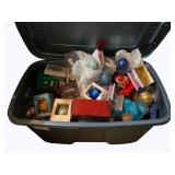 Tote of Assorted Holiday Decor