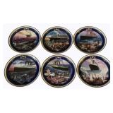 6 Bradford Exchange Titanic Plates - 8"