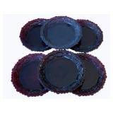 6 Ruby Red Plates - 7.5"