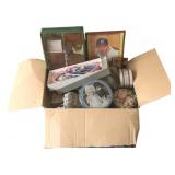 Box of Assorted Items - Decorative Tins & More