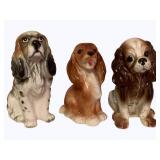 3pc. Ceramic Dog Figures - 9"