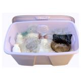 Tote of Assorted Glassware