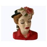 Cameo Girls Head Vase - Eve 1948 - Tea Party 6"