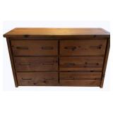 6-Drawer Wood Dresser - 53 x 18 x 32