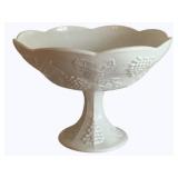 Milk Glass Compote - 7 x 10