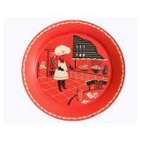 Metal Serving Tray w/ Kitschy Retro Design - 19"