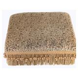 Decorative Footstool w/ fringe - 15 x 10 x 8