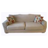 Covered Sofa w/ 2 pillows - 85 x 40 x 36