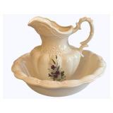Ceramic Pitcher & Bowl Set - Ironstone - 14 x 8
