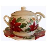 Tureen w/ Under Plate & Ladle - 12 x 8