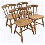 4 Wood Chairs - 29 x 17 x 17