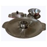3 Stainless Steel Serving Items
