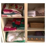 Cabinet Lot of Assorted Linens