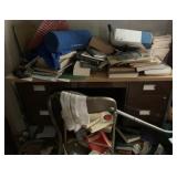 Lot of Assorted Items w/ Desk
