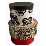 3 Vintage Assorted Hat Boxes