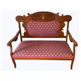 Antique Love Seat - 46 x 22 x 42