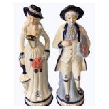 2 Porcelain Figurines - 13 1/4"