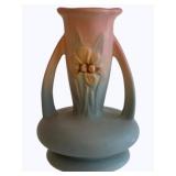 Vintage Hull Pottery Iris Double-handled Vase