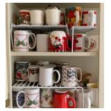 Cabinet Lot of Assorted Coffee Mugs