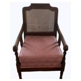 Cane-Back Armchair - 24 x 25 x 32