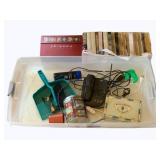 Tote w/ lid of Assorted Items