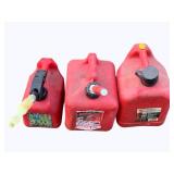 3 Plastic Gas Cans