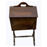 Wood Sewing Stand - As is - 27 x 14 x 12