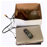 Box of Assorted Items - VCR Player & More
