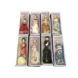 8 Vintage Tasseltiques Hanging Dolls in Boxes - 7"