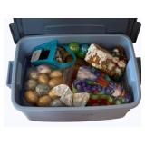 Tote of Assorted Holiday Decor & More