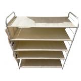 Canvas Shoe Shelf Storage Unit - 27 x 12 x 32