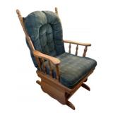 Wood Glider w/ Cushions - 28 x 24 x 42