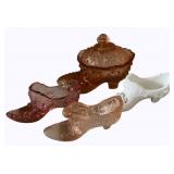 4 Glass Decorative Shoes