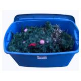 Tote of Assorted Holiday Decor