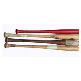 3 Wood Baseball Bats, assorted sizes