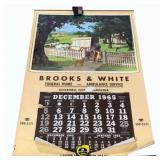 1965 Brookes & White Funeral Home Calendar