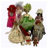 Lot of Assorted Dolls & more