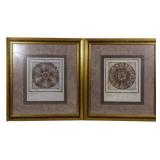 Matching Pair Framed Prints 25x22
