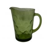 Vintage Hazel Atlas Avocado Green Glass Pitcher