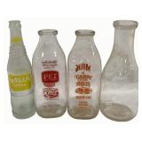 4 Vintage Glass Bottles