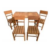 Vintage Oak Breakfast Table Set