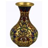 Cloisonne Oriental Vase 4.25"