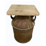 Primitive Milk Jug Side Table 27 x 13 x 11