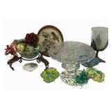 Lot of Assorted Items - Cake Plate, Decor & More