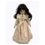 Vintage Porcelain Doll w/ Stand - 19"