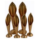 6 Copper Vases - 6.5 x 9